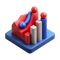 wonderful minimalist Data Visualization Graph Cutout with Red and Blue genuine png