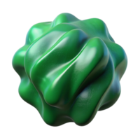 serene traditional Deep Green Organic Form Transparent Background detailed png