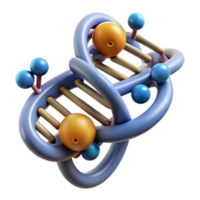 serene minimalist Detailed Dna Structure with Information Symbols Cutout 4K png