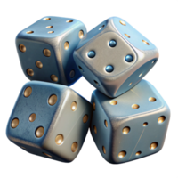 vibrant artistic Dice Showing Different Numbers Simultaneously Isolated high quality png