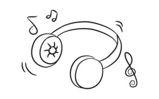 Wireless Headphone with Tunes Around vector