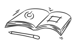 A Sketch Book with A Pencil vector