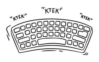 Floating Mechanical Keyboard vector