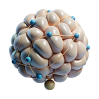 magnificent vintage Digital Brain Network Complex Structure Transparent Background high resolution png