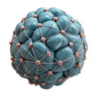 elegant abstract Digital Brain Network Complex Structure Transparent Background professional png