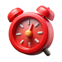 impressive modern Digital Clock Alarm Icon Flashing Red Isolated detailed png