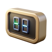 impressive minimalist Digital Clock Display Black Numbers Transparent Background authentic png
