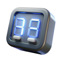 magnificent traditional Digital Clock Display White Led Isolated original png