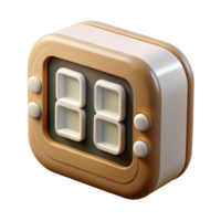 impressive rustic Digital Clock Display White Led Isolated original png