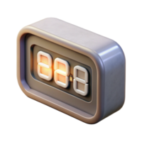 beautiful rustic Digital Clock Display White Led Isolated 4K png