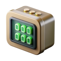 elegant creative Digital Clock Showing Binary Code Cutout Transparent Background exclusive png