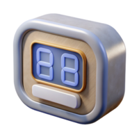 impressive modern Digital Clock Display White Led Isolated professional png