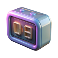 wonderful vintage Digital Clock with Distorted Display Transparent Background high quality png
