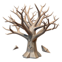 magnificent artistic Digital Decay Tree Cutout with Bare Branches genuine png