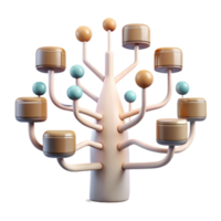 stunning creative Digital Evolution Abstract Tree with Data Branches Cutout high quality png