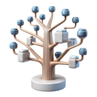 serene vintage Digital Evolution Abstract Tree with Data Branches Cutout authentic png