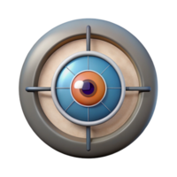 magnificent rustic Digital Eye with Targeting Reticle Isolated 4K png