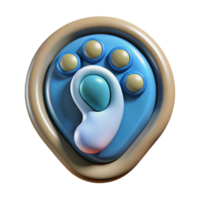serene vintage Digital Footprint Data Trail Icon Cutout original png