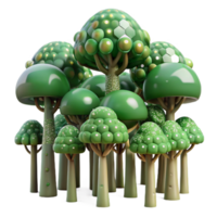 elegant classic Digital Forest with Binary Code Trees Isolated exclusive png