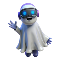 impressive vintage Digital Ghost in Virtual Reality Transparent Background premium png