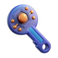 extraordinary minimalist Digital Key Icon with Circuitry Design Cutout original png