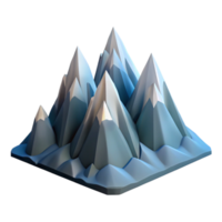 stunning creative Digital Mountain Range Cutout with Low Poly Style detailed png