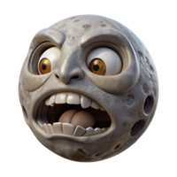 dramatic vintage Digital Nightmare Face Isolated on White high resolution png