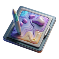 stunning abstract Digital Pen Drawing on Tablet Isolated high resolution png
