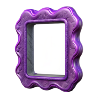 serene rustic Digital Portrait Frame Border Transparent Background with Purple Outline detailed png