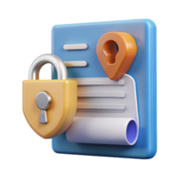 impressive modern Digital Privacy Policy Document Cutout with Text Placeholder exclusive png