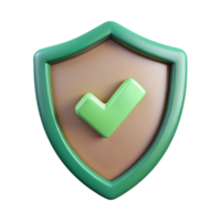 vibrant abstract Digital Shield Icon with Checkmark Green Cutout exclusive png