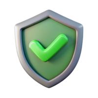 dramatic classic Digital Shield Icon with Checkmark Green Cutout high resolution png
