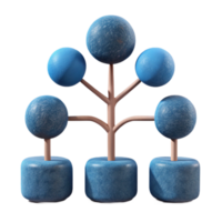 wonderful traditional Digital Tree Diagram Cutout with Branching Network 4K png