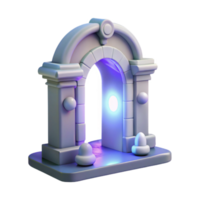impressive abstract Dimensional Gateway Bright White Light Transparent Background genuine png