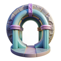 impresionante tradicional dimensional puerta circular marco aislado profesional png