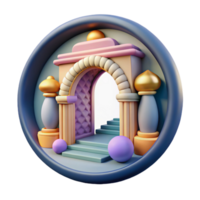 impressive modern Dimensional Gateway Circular Frame Isolated detailed png