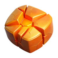 impressive abstract Dimensional Rift Glowing Orange Crack Isolated professional png