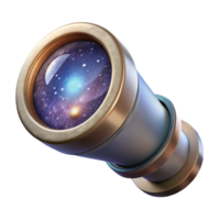 impressive abstract Distant Galaxy Through Cracked Telescope Lens Transparent Background premium png