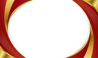 Elegant Red and Gold Abstract Curve Background. Modern luxury design vector