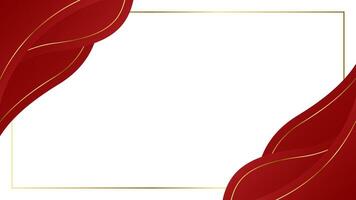 Elegant Red and Gold Abstract Wave Background. Modern border and frame design. Suitable for Invitations, certificates, awards, templates, banners, posters, cards, and more vector
