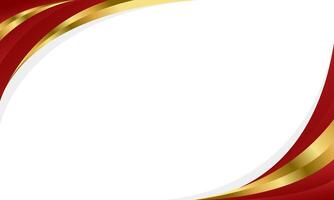 Elegant Red and Gold Abstract Curve Background vector