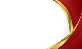 Red and Gold Abstract Curve Background vector