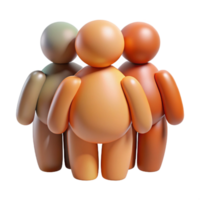 vibrant abstract Diverse Group Silhouette Unity Isolated authentic png