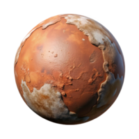 wonderful rustic D Model of Terraformed Mars Isolated Cutout high resolution png