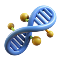 beautiful modern Dna Chain with Data Flow Animation Isolated Element high resolution png