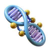 serene artistic Dna Chain with Data Flow Animation Isolated Element high quality png