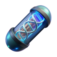 wonderful minimalist Dna Data Capsule with Glowing Effect Cutout 4K png