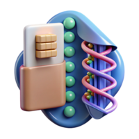 magnificent creative Dna Data Storage Concept with Binary Code Cutout genuine png