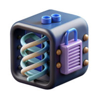 impressive creative Dna Data Storage Concept with Binary Code Cutout original png