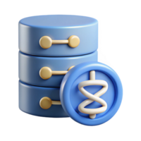 vibrant minimalist Dna Data Storage Icon with Gradient Effect Transparent 4K png